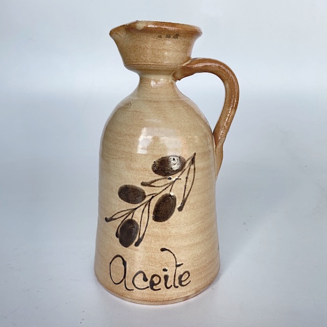 JUG, Glazed Pottery Olive Oil (Tapas)